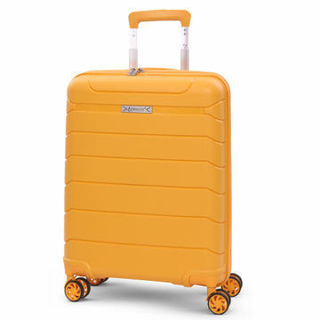 Aerolite Travel Bundle – 55x40x20/23cm Expandable Cabin Suitcase + 40x20x25cm Ryanair-Free Underseat Bag with TSA Lock – Lightweight, Airline-Approved Set (Mango+Black)